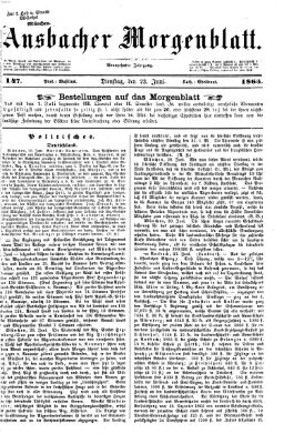 Ansbacher Morgenblatt Dienstag 23. Juni 1863