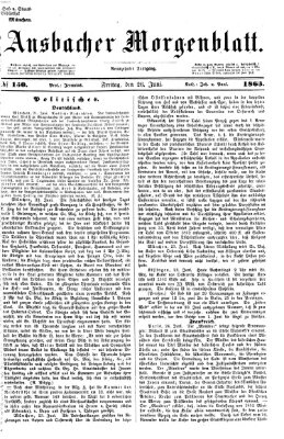 Ansbacher Morgenblatt Freitag 26. Juni 1863