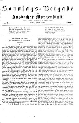 Ansbacher Morgenblatt Sonntag 11. Januar 1863