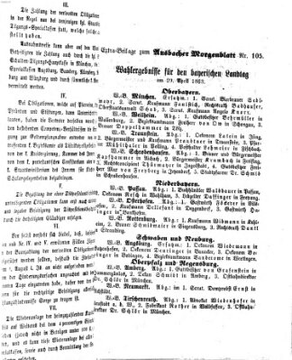 Ansbacher Morgenblatt Samstag 2. Mai 1863