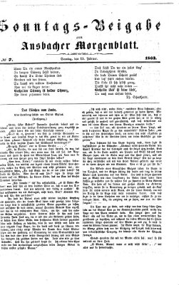 Ansbacher Morgenblatt Sonntag 15. Februar 1863