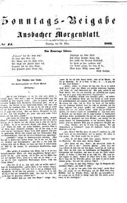 Ansbacher Morgenblatt Sonntag 15. März 1863