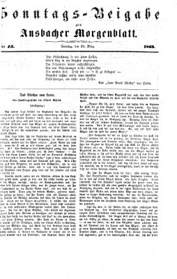 Ansbacher Morgenblatt Sonntag 29. März 1863