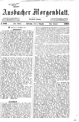 Ansbacher Morgenblatt Sonntag 2. August 1863