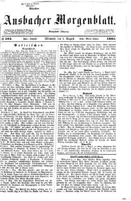 Ansbacher Morgenblatt Mittwoch 5. August 1863