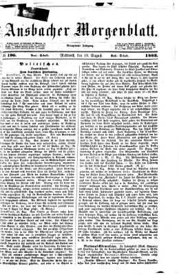 Ansbacher Morgenblatt Mittwoch 19. August 1863