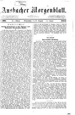 Ansbacher Morgenblatt Donnerstag 27. August 1863