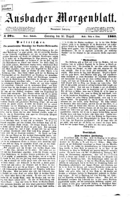 Ansbacher Morgenblatt Sonntag 30. August 1863