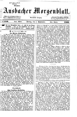 Ansbacher Morgenblatt Freitag 4. September 1863