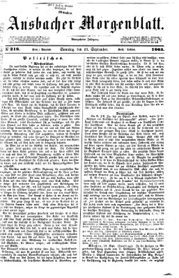 Ansbacher Morgenblatt Sonntag 13. September 1863