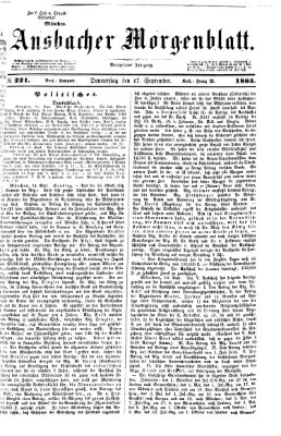 Ansbacher Morgenblatt Donnerstag 17. September 1863