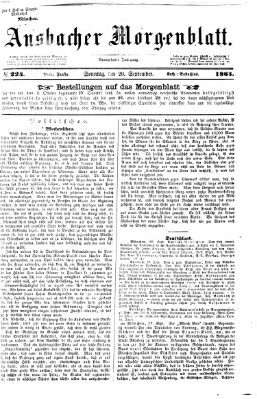 Ansbacher Morgenblatt Sonntag 20. September 1863