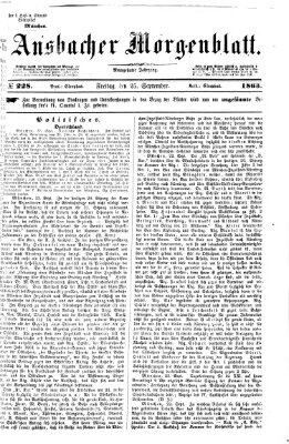 Ansbacher Morgenblatt Freitag 25. September 1863