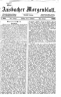 Ansbacher Morgenblatt Freitag 2. Oktober 1863