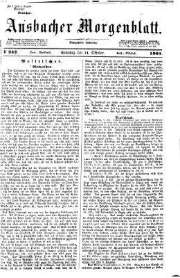 Ansbacher Morgenblatt Sonntag 11. Oktober 1863