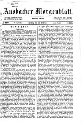 Ansbacher Morgenblatt Freitag 16. Oktober 1863