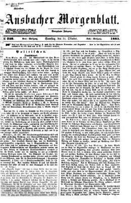 Ansbacher Morgenblatt Samstag 31. Oktober 1863