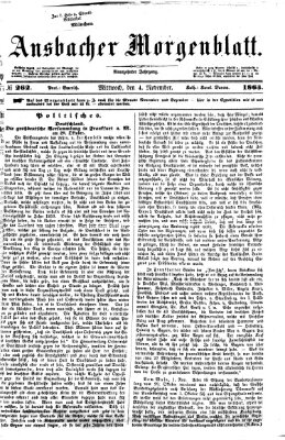 Ansbacher Morgenblatt Mittwoch 4. November 1863