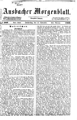 Ansbacher Morgenblatt Donnerstag 12. November 1863