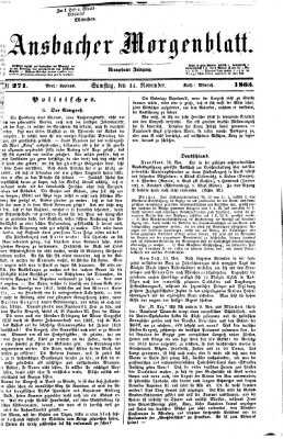 Ansbacher Morgenblatt Samstag 14. November 1863