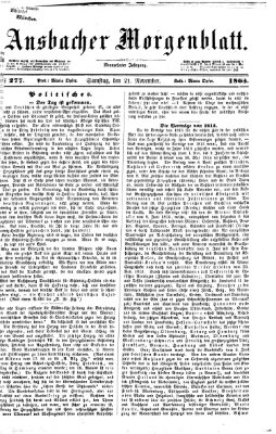 Ansbacher Morgenblatt Samstag 21. November 1863