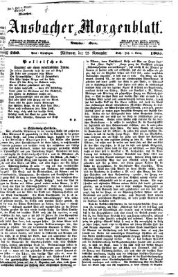 Ansbacher Morgenblatt Mittwoch 25. November 1863