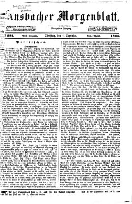 Ansbacher Morgenblatt Dienstag 1. Dezember 1863