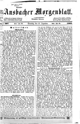 Ansbacher Morgenblatt Sonntag 27. Dezember 1863