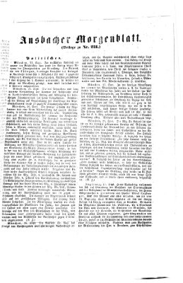 Ansbacher Morgenblatt Dienstag 29. September 1863