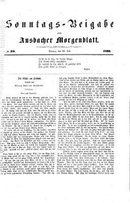 Ansbacher Morgenblatt Sonntag 19. Juli 1863