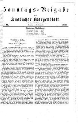 Ansbacher Morgenblatt Sonntag 6. September 1863