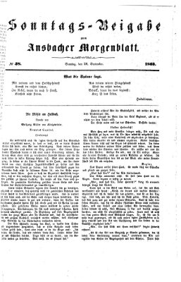 Ansbacher Morgenblatt Sonntag 20. September 1863