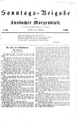 Ansbacher Morgenblatt Sonntag 1. November 1863