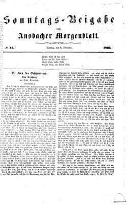 Ansbacher Morgenblatt Sonntag 8. November 1863