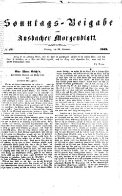 Ansbacher Morgenblatt Sonntag 29. November 1863