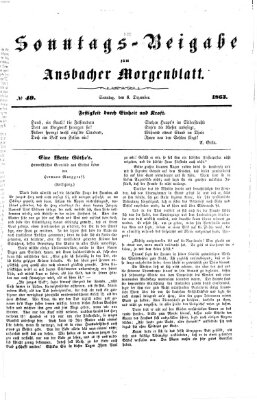 Ansbacher Morgenblatt Sonntag 6. Dezember 1863