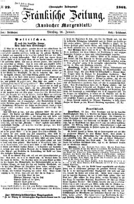 Fränkische Zeitung (Ansbacher Morgenblatt) Dienstag 26. Januar 1864