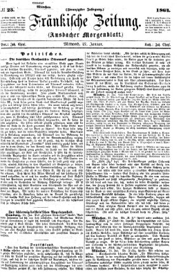 Fränkische Zeitung (Ansbacher Morgenblatt) Mittwoch 27. Januar 1864