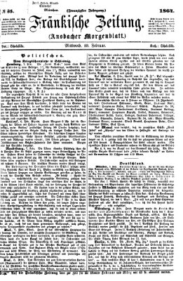 Fränkische Zeitung (Ansbacher Morgenblatt) Mittwoch 10. Februar 1864