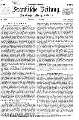 Fränkische Zeitung (Ansbacher Morgenblatt) Samstag 13. Februar 1864