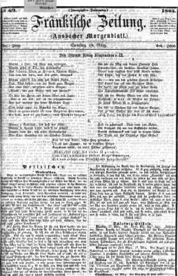 Fränkische Zeitung (Ansbacher Morgenblatt) Samstag 19. März 1864