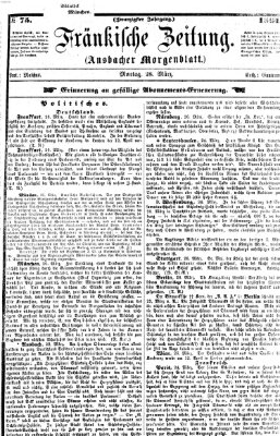 Fränkische Zeitung (Ansbacher Morgenblatt) Montag 28. März 1864