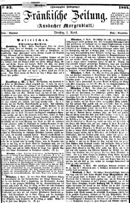 Fränkische Zeitung (Ansbacher Morgenblatt) Dienstag 5. April 1864