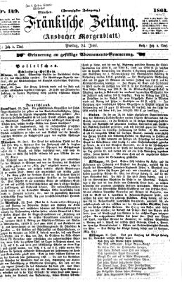 Fränkische Zeitung (Ansbacher Morgenblatt) Freitag 24. Juni 1864