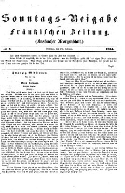 Fränkische Zeitung (Ansbacher Morgenblatt) Sonntag 21. Februar 1864