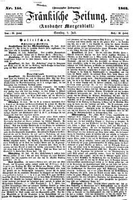 Fränkische Zeitung (Ansbacher Morgenblatt) Samstag 2. Juli 1864