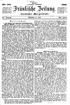 Fränkische Zeitung (Ansbacher Morgenblatt) Mittwoch 13. Juli 1864