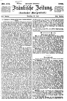 Fränkische Zeitung (Ansbacher Morgenblatt) Samstag 23. Juli 1864