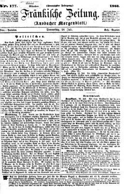 Fränkische Zeitung (Ansbacher Morgenblatt) Donnerstag 28. Juli 1864