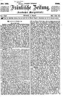 Fränkische Zeitung (Ansbacher Morgenblatt) Mittwoch 3. August 1864